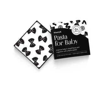 Pasta for Baby: High Contrast Visual Stimulation Black & White Flash Cards, Newborn Sensory Learning Activity, 0+ Months Baby Gift