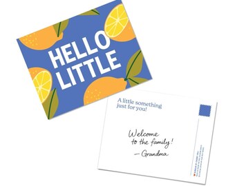 Personalized Note Card: Hello Little Design