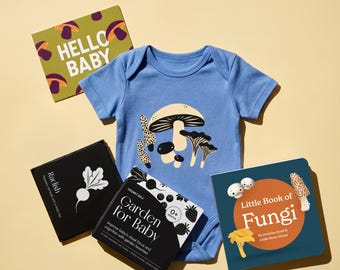 Mushroom Baby Shower Gift Set: Personalized Foodie Bundle for Newborns