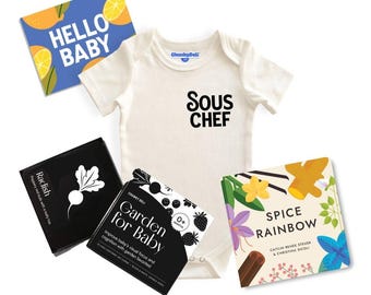 Sous Chef Baby Shower Gift Set: Personalized Foodie Bundle for Newborns