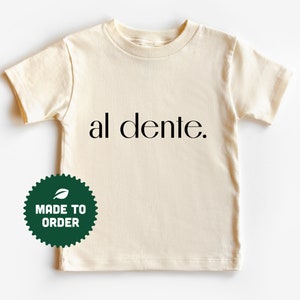 Al Dente Italian Pasta Lovers & Foodie Baby Shower Gift, Cute Infant Jumper, Gender Neutral Kid, Toddler, Modern Youth T-Shirt image 3