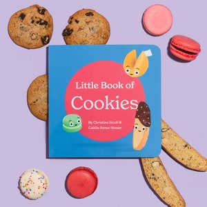 Little Book of Cookies Children's Board Book Poems for Cooking Kid Chef Bakery Breads Sweets Eat for Baby 0-12 Months Toddler 1-4