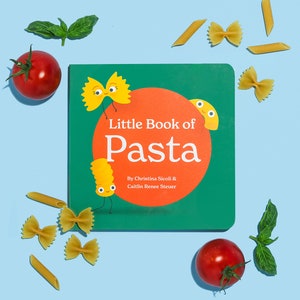 Little Book of Pasta Exploration of Italian Noodle Shapes Read Fun Facts & Phonics Board Book for Baby 0-12 Months Toddler Ages 1-4