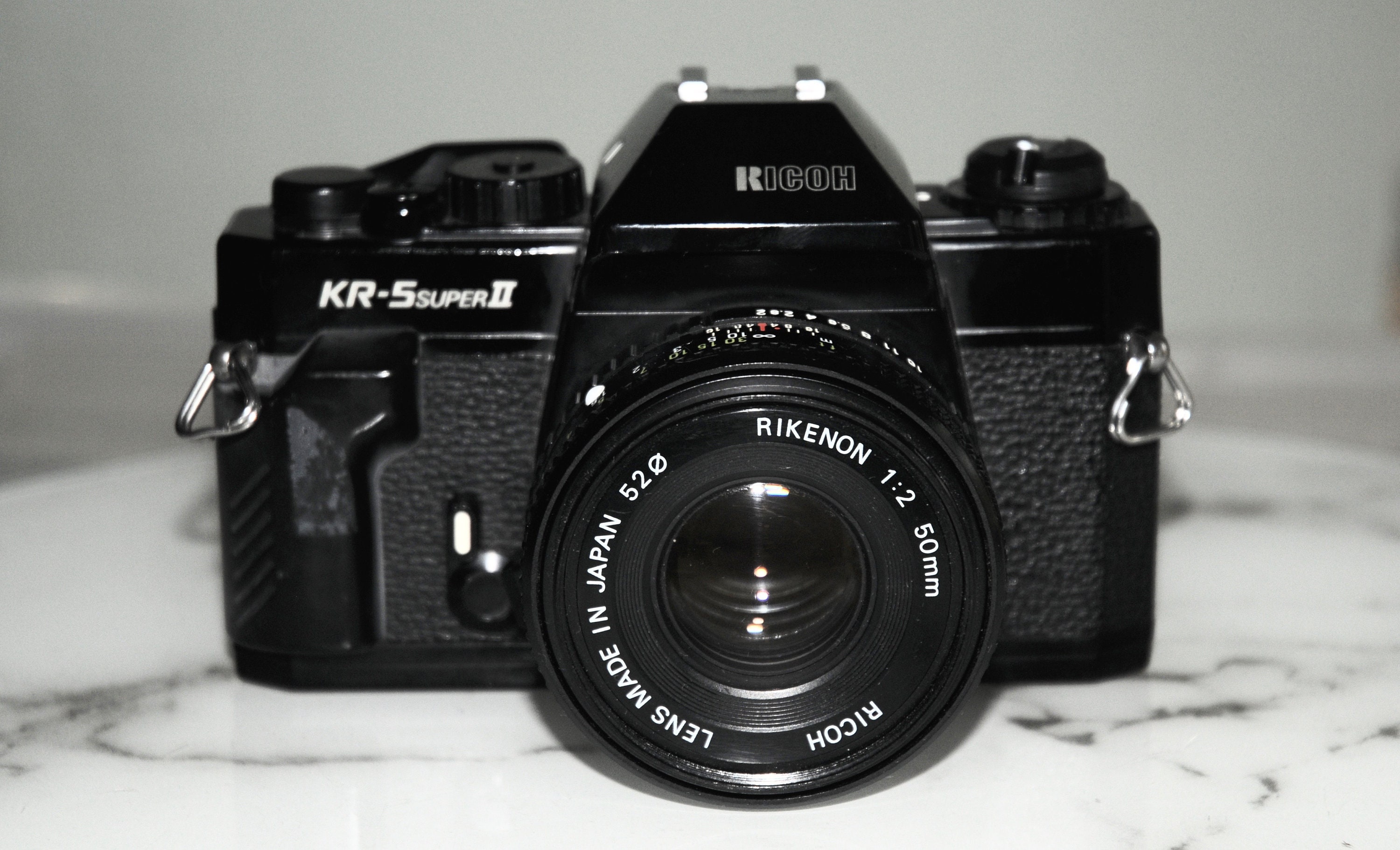 Ricoh KR5 Super II Reflex Analog Film Camera + Rikenon 2.0 50mm in 