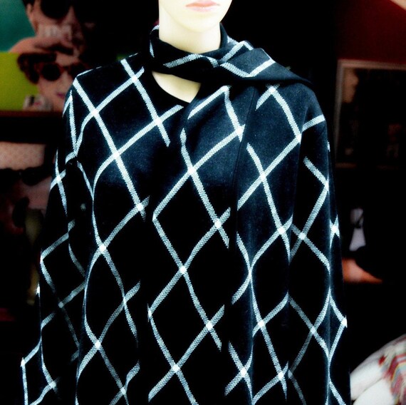 Knit Plaid Statement Jacket L