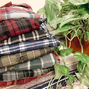 Vintage Flannel Unisex Fall and Winter Flannels Vintage Clothing You Pick Your Size image 1