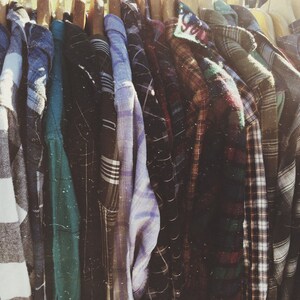 Vintage Flannel Unisex Fall and Winter Flannels Vintage Clothing You Pick Your Size image 3