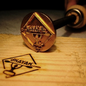 Seal pyroengraving aangepaste 30 mm hout en leder