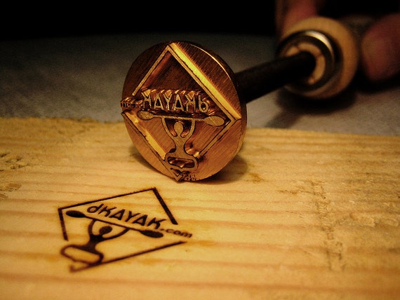 1.2 inches Branding iron woodburning stamp wood leather