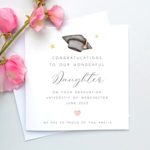Carte de graduation fille, félicitations pour votre diplôme, petite-fille, nièce, cadeau de graduation