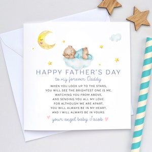 Bereaved Fathers day card, Baby loss Fathers day card, Angel Baby card, Heavenly Card, Baby Loss, Stillborn, Miscarriage