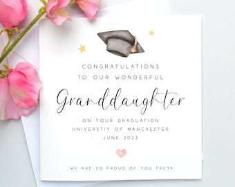 Carte de remise des diplômes petite-fille, Félicitations pour l'obtention de votre diplôme, fille, nièce, cadeau de remise des diplômes
