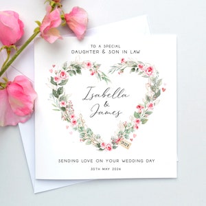 Daughter Wedding Card, Wedding Card Daughter and Son in law, Son & Daughter in Law Wedding Card, Mr and Mrs card,