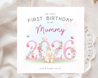 Happy 1st Birthday as my mummy 2023, Mummy 1st Mothers day card, Mummy First birthday card, As a mum, Card from baby, Mommy, Mama