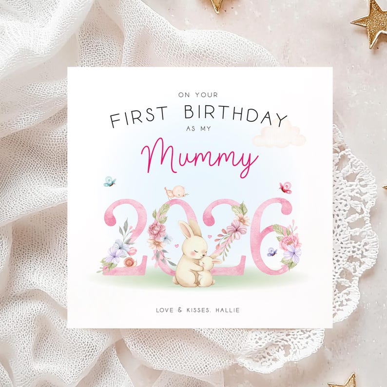 Happy 1st Birthday as my mummy 2023, Mummy 1st Mothers day card, Mummy First birthday card, As a mum, Card from baby, Mommy, Mama image 1