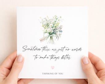 Thinking of you sympathy card, Condolences on your loss mum, Bereavement Card