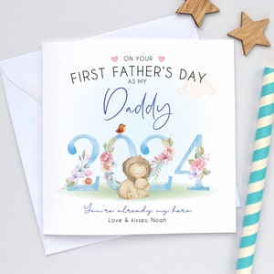 2024 First Fathers day Card, Daddy 1st Fathers day card 2024, First Fathers day as my daddy, First Fathers day gift