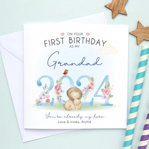 Grandad birthday card, First birthday as my Grandad, Birthday card Daddy, Grandad 1st birthday card, Grandpa, Papa, Pops