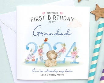 Grandad birthday card, First birthday as my Grandad, Birthday card Daddy, Grandad 1st birthday card, Grandpa, Papa, Pops