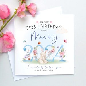 Buon primo compleanno come mia mamma 2023, biglietto per la prima festa della mamma della mamma, biglietto per il primo compleanno della mamma, come mamma, biglietto da bambino, mamma, mamma immagine 2