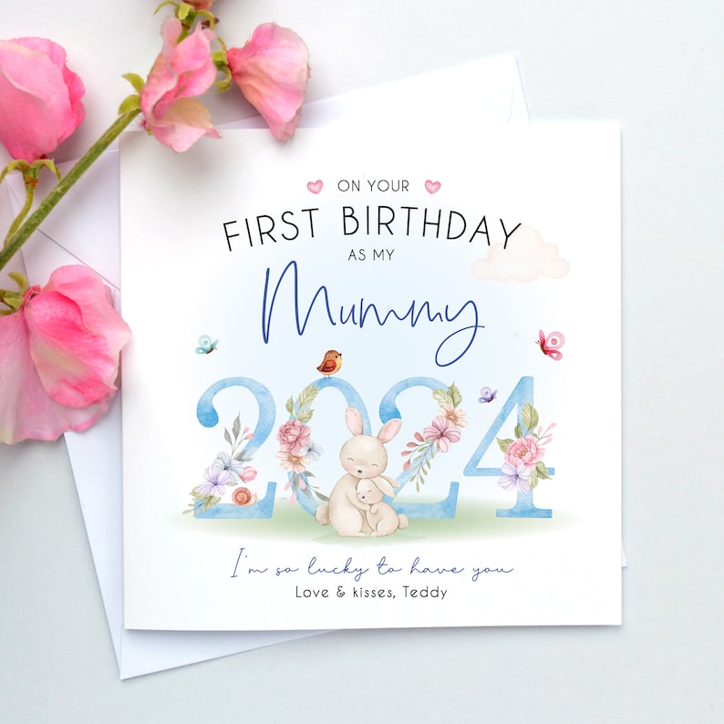 Happy 1st Birthday as my mummy 2023, Mummy 1st Mothers day card, Mummy First birthday card, As a mum, Card from baby, Mommy, Mama image 2