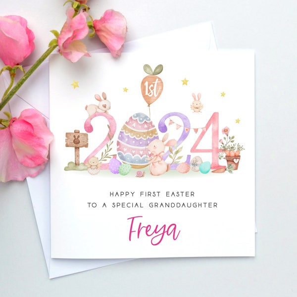 Cartes premières Pâques, carte petite-fille 1ère Pâques, bébé première Pâques, fille, fils, nièce, petit-fils, cadeau de Pâques pour bébé