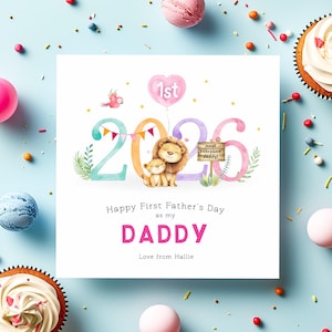 Tarjeta del primer día del padre, regalo del primer día del padre, primer día del padre como mi papá imagen 2