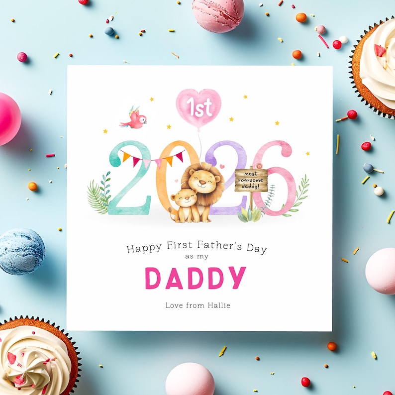 Tarjeta del primer día del padre, regalo del primer día del padre, primer día del padre como mi papá imagen 2