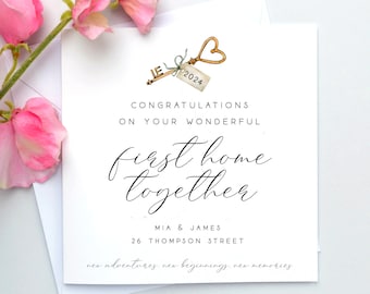 Personalised First Home Together Card, Happy 1st home, New home card, First home card, New home gift