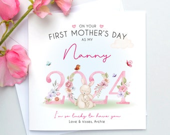 First mothers day Nanny card, 1st Mothers day card, First mothers day as my Nan, First mothers day gift, Nana, Nanna, Nannie
