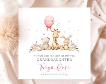 Thank You for our Granddaughter Card, New Granddaughter, New Daughter, Daughter Son in law, Son Daughter in Law