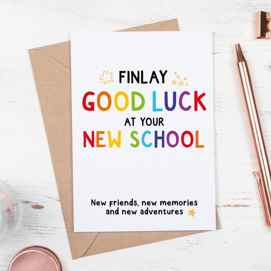 New School Good Luck Card First Day at School Card Back to - Etsy UK