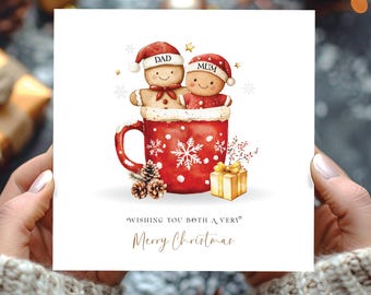 Personalised Mum & dad Christmas card, Christmas Card for mum and dad, Parents Christmas card