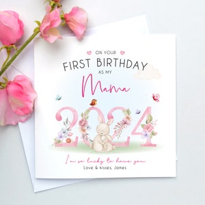 Buon primo compleanno come mia mamma 2023, biglietto per la prima festa della mamma della mamma, biglietto per il primo compleanno della mamma, come mamma, biglietto da bambino, mamma, mamma immagine 5