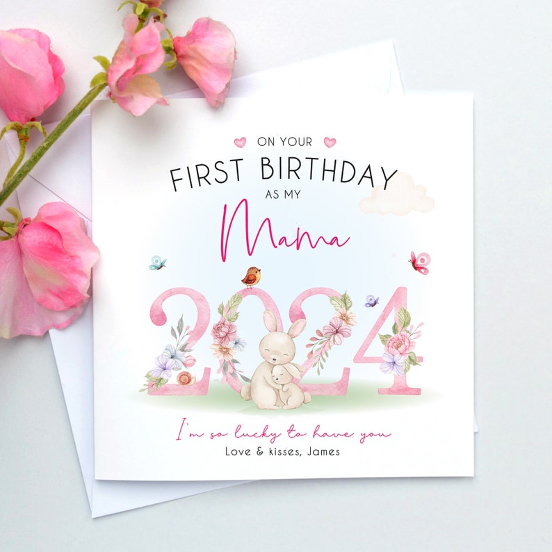 Happy 1st Birthday as my mummy 2023, Mummy 1st Mothers day card, Mummy First birthday card, As a mum, Card from baby, Mommy, Mama image 5