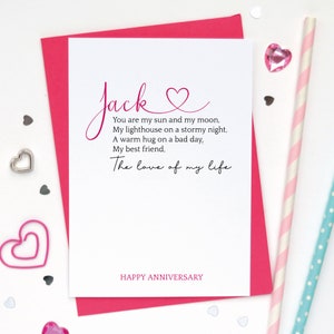 Husband Anniversary card, Anniversary card, You are the love of my life, Wife Anniversary Card, First Wedding Anniversary, Valentines card