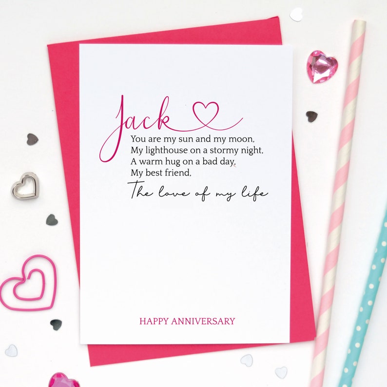 Husband Anniversary card, Anniversary card, You are the love of my life, Wife Anniversary Card, First Wedding Anniversary, Valentines card 