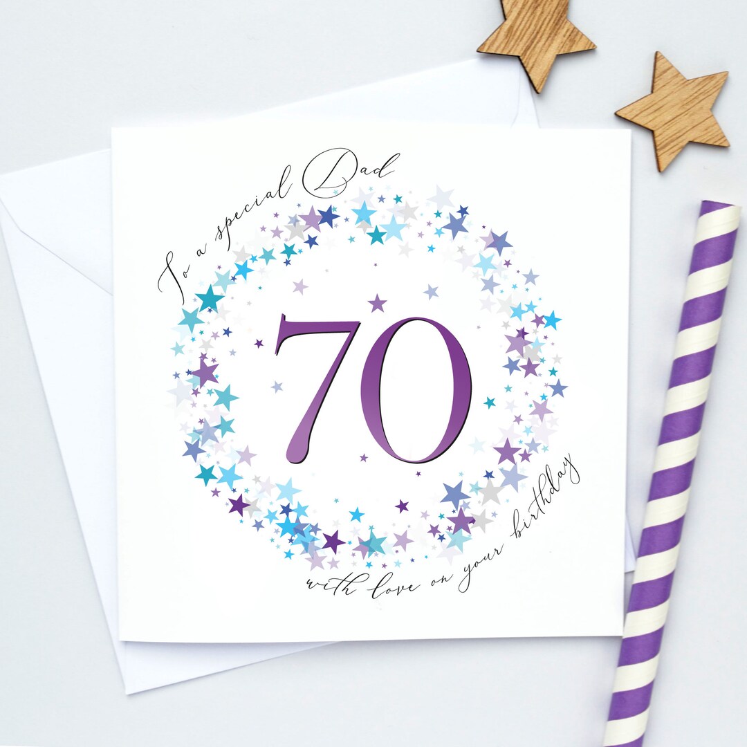70th Birthday Card Dad, 70th Card Grandad, 70th Birthday Husband ...