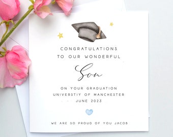 Son graduation card, Congratulations on your graduation, Grandson, Nephew, Graduation gift