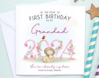 First birthday as my Grandad, Grandad birthday card, Birthday card Daddy, Grandad 1st birthday card, Grandpa, Papa, Pops