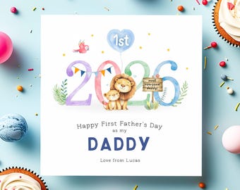 1st Fathers day card, First Fathers day gift, First Fathers Day as my daddy