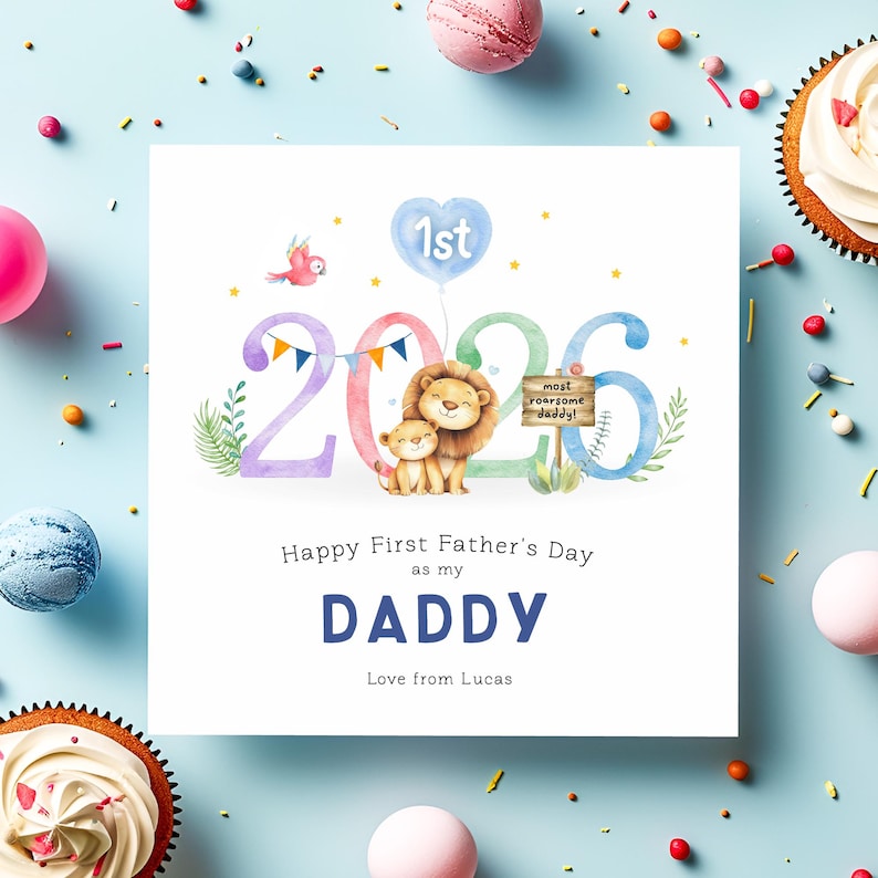 Tarjeta del primer día del padre, regalo del primer día del padre, primer día del padre como mi papá imagen 1