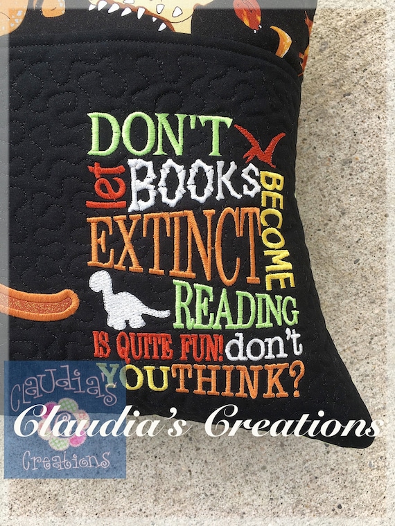 Dinosaur top reading pillow