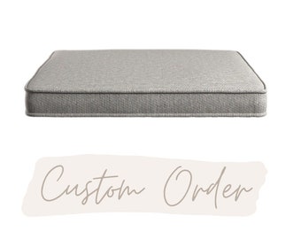 Boxed Seat Cushion Cover Custom Order Linen Custom Listing