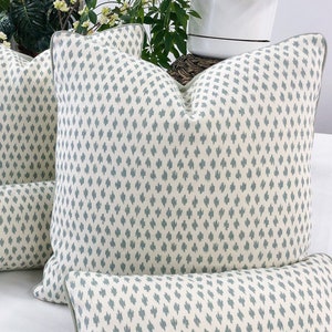 Penny Morrison - Anni in Duck Egg - Pillow Cover //MADE TO ORDER// Pillow Cover Decorative High End Pillow Cover Designer Fabrics