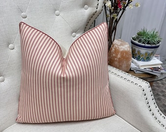Kussensloop, luxe kussensloop met roze strepen, kussensloop, decoratieve high-end kussenslopen, designerstoffen