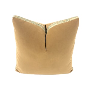 Pillow Cover,High End Box Edge in Light Brown Velvet and Michael S Smith Jasper Indian Flower in Brown Pillow Cover, Decorative Pillows