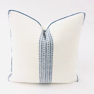 Cowtan & Tout - Duet in Blue - Pillow Cover// MADE TO ORDER// Designer Fabric Handcrafted Decorative Pillow, High-End Designer Throw Pillow