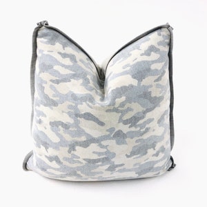 Holland and Sherry - Cavendish Grey/Sky - Pillow Cover, Decorative High End Pillow Covers, Custom Designer Fabrics Pillow Covers