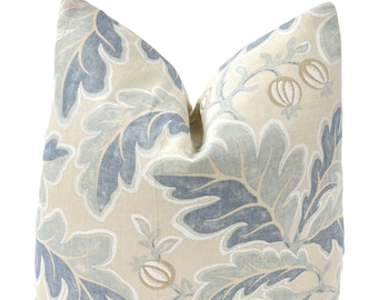 Colefax & Fowler - Melbury in Blue - Pillow Cover  // MADE TO ORDER //Pillow Cover, Decorative High End Pillow Covers